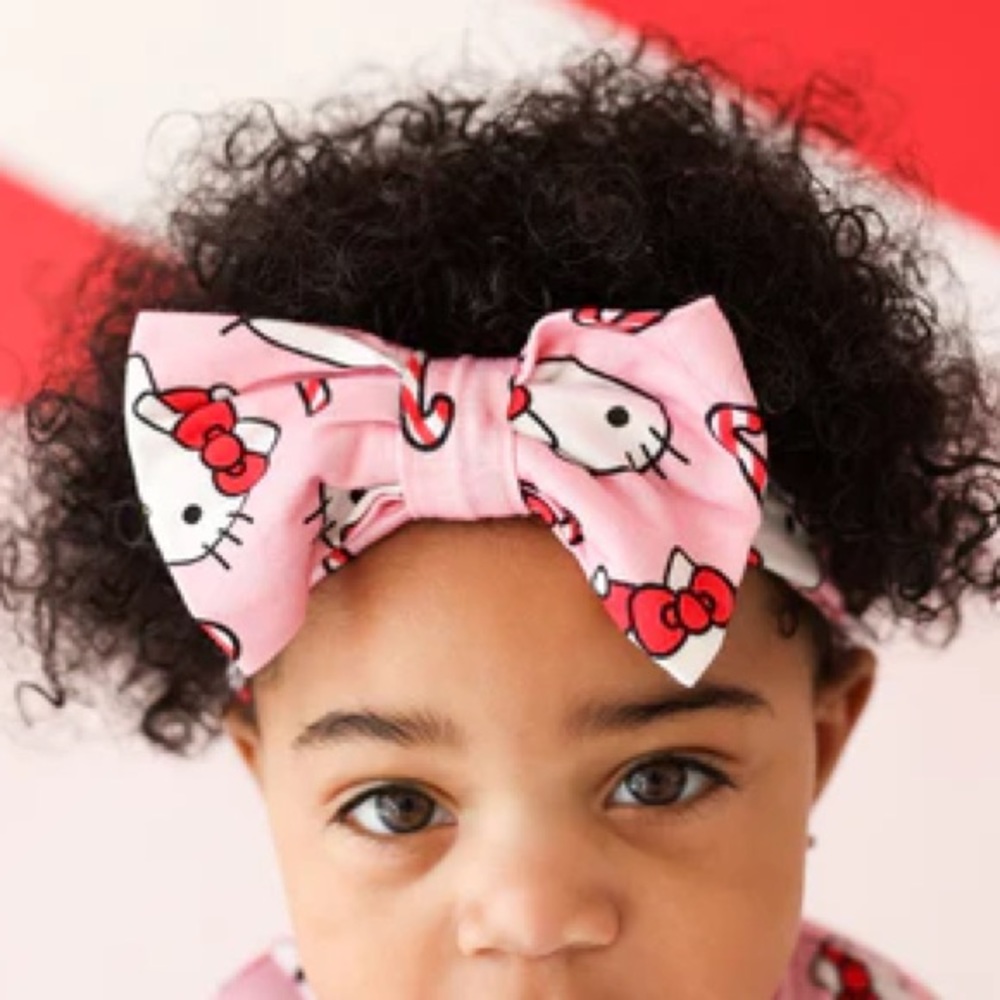 Posh Peanut x Hello Kitty® Candy Cane Luxe Bow Headwrap
